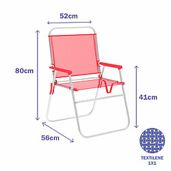 Chaise Pliante Marbueno Corail 52 x 80 x 56 cm