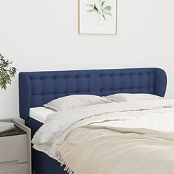 Maison Chic Tête de lit scandinave avec oreilles,meuble de chambre Bleu 147x23x78/88 cm Tissu -MN97314