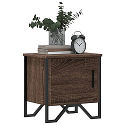 Avis vidaXL Tables de chevet 2pcs chêne marron 40x30x40cm bois d'ingénierie