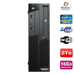 PC Lenovo Thinkcentre M90P 5864 Core i5-650 3.2GHz 16Go 2000Go Graveur WIFI W7 - Occasion