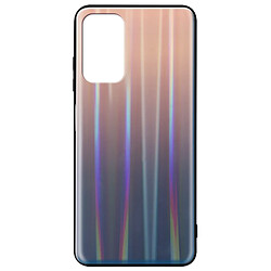 Avizar Coque Xiaomi Redmi 9T et Poco M3 Hybride Holographique Brillant Marron