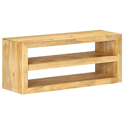 vidaXL Meuble TV 107x35x45 cm Bois de manguier solide