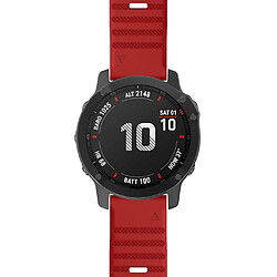 Avis Wewoo Bracelet pour montre connectée Garmin Fenix 6 22mm Smartwatch à en silicone à libération rapide Rouge