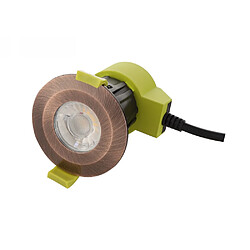 Inspired Downlight encastré à DEL à intensité variable, cuivre antique, 38 degrés. Angle de faisceau, 760lm, 2700K, IP65, DRIVER INCLUS