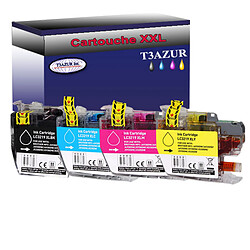 T3Azur Lot de 4 Cartouche compatible Brother MFC-J5330DW,MFC-J5335DW, MFC-J5335DWF, LC-3219XL