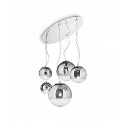 Ideal Lux Suspension Chromée MAPA FADE 5 ampoules