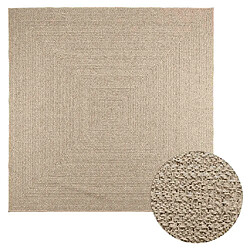 vidaXL Tapis ZIZUR beige 240x240 cm aspect de jute intérieur extérieur