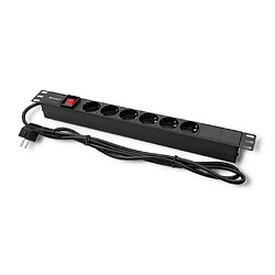 Power strip for RACK 1U 16A, PDU, 6xSCHUKO, 2m pas cher