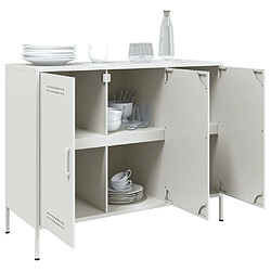 Acheter vidaXL Buffet blanc 100,5x39x79 cm acier