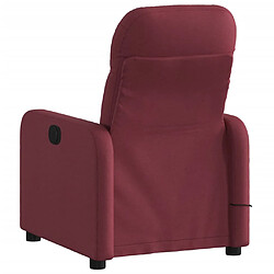 Avis vidaXL Fauteuil de massage inclinable électrique Rouge bordeaux Tissu