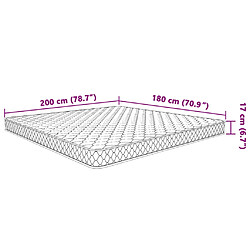 vidaXL Matelas en mousse à mémoire de forme 200 x 180 x 17 cm pas cher