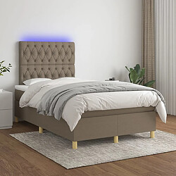 Sommier à lattes,Cadre à lattes de lit et matelas et LED pour Adulte Taupe 120x200 cm -MN76811