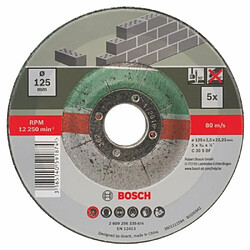 Avis Bosch 2609256335 Assortiment de disques à tronçonner à moyeu déporté pour Matériaux Diamètre 125 mm Diamètre d'alésage 22,23 Epaisseur 2,5 mm 5 disques