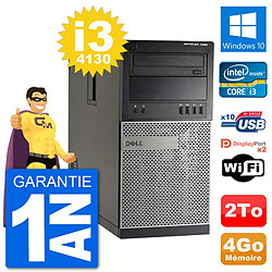 PC Tour Dell 7020 Intel Core i3-4130 RAM 4Go Disque Dur 2To Windows 10 Wifi - Occasion