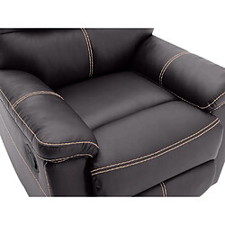 Vente-Unique Fauteuil relax en simili marron CANBY pas cher