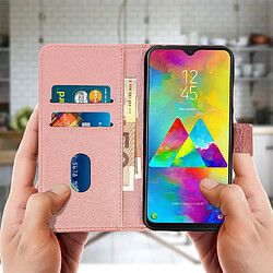 Avis Avizar Housse Samsung Galaxy M20 Étui Portefeuille Support Stand - rose gold