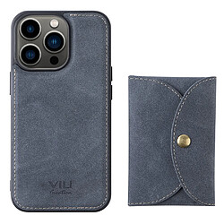 Coque en TPU + PU VILI magnétique, détachable 2-en-1 avec porte-carte bleu pour votre iPhone 13 Pro Max 6.7 pouces