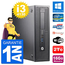 PC HP ProDesk 600 G1 SFF Intel i3-4130 RAM 16Go Disque Dur 2To Windows 10 Wifi - Occasion