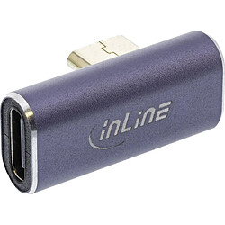 InLine® USB4 Adapter, USB Typ-C Stecker/Buchse vertikal rechts/links gewinkelt, Aluminium, grau (35900C)