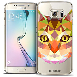 Avis Caseink Coque Housse Etui Galaxy S6 Edge [Crystal HD Polygon Series Animal - Rigide - Ultra Fin - Imprimé en France] - Chat