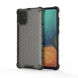 Coque en TPU peau de nid d'abeille hybride antichoc noir pour votre Samsung Galaxy A71