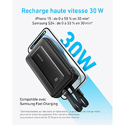 Acheter SANAG Zolo Power Bank, Batterie Externe Portable Rapide 30 W 20 000 Mah Avec Câbles Usb-C Et Lightning Certifié Mfi, 1 Usb-C, 1 Usb-A, Batterie Pour Iphone Séries 16/15/14, Macbook, Galaxy, Et Autres