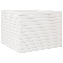 vidaXL Jardinière blanc 60x60x45,5 cm bois de pin massif