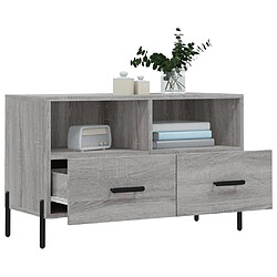 Avis vidaXL Meuble TV Sonoma gris 80x36x50 cm Bois d'ingénierie