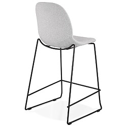 Acheter Alterego Tabouret snack mi-hauteur 'EKTOR MINI' en tissu gris clair empilable