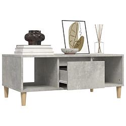 Acheter vidaXL Table basse Gris béton 90x50x36,5 cm Bois d'ingénierie