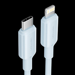 Câble Vention LAKSH USB 2.0 Type-C vers Lightning - 27W - 480Mbps - Plaqué Nickel - Couleur Bleu