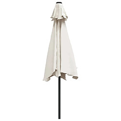 Acheter Helloshop26 Parasol meuble de jardin en porte-à-faux avec led 3 m blanc sable 02_0008605