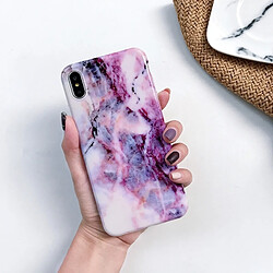 Wewoo Cas antichoc de TPU de texture de marbre brillant de pleine couverture pour l'iPhone X / XS