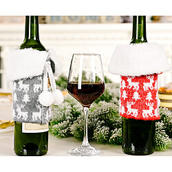 Avis C57 2PCS Vers de Noël Elk Wine Set Set de bouteille de vin rouge Table de la décoration de vacances Fournitures pour décor de Noël