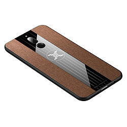 Wewoo Coque Souple Pour Huawei Maimang 6 XINLI Tissu de couture Antichoc TPU Housse de protection marron