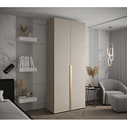 Abiks Meble Armoire Inova 1 À Portes Battantes 236,7/100/47 2 Portes (gris/d’oro)