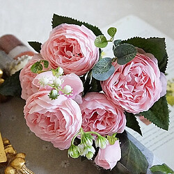 Wewoo Fleurs Artificielles 5 PCS de Rose Petit Bouquet Flores Home Party Mariage Faux Fleur Décoration