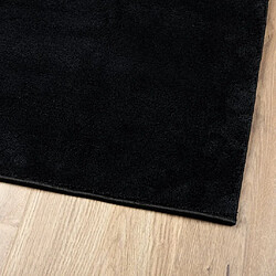 Avis vidaXL Tapis OVIEDO à poils courts noir 80x150 cm