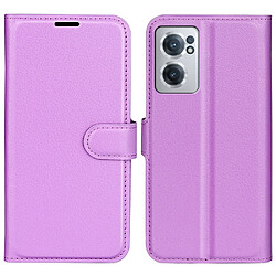 Etui en PU texture litchi avec support, violet pour votre OnePlus Nord CE 2 5G