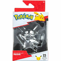 Pokémon 25th anniversary - PKW2394 - Figurine argentée 8cm - Pikachu - Neuf