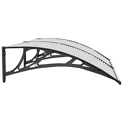 Avis vidaXL Auvent de porte Noir et transparent 150x75 cm Polycarbonate