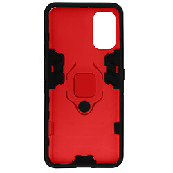 Avizar Coque Realme 7 Pro Hybride Antichoc Bague Métallique Support Vidéo rouge