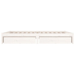 Acheter Maison Chic Lit adulte - Cadre de lit avec tiroirs,Structure du lit Contemporain Blanc 135x190 cm Double -MN14764