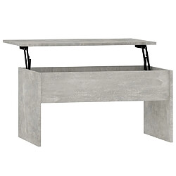 vidaXL Table basse gris béton 80x50,5x41,5 cm bois d'ingénierie