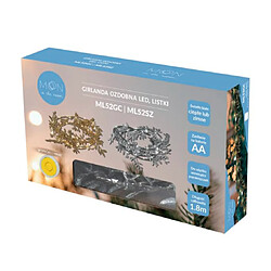 Guirlande décorative LED Moon in the Room ML52GC 1.8m feuille d'or blanc chaud alimentation lumineuse 3x AA