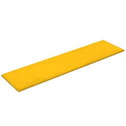 Acheter vidaXL Panneaux muraux 12 pcs Jaune 60x15 cm Velours 1,08 m²