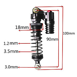 Acheter 2x Aluminium Alliage 1/10 Télécommande Choc Absorbeur, RC Voiture Remplacement Slash Choc, compatible pour SCX10 90046 D90 Jouets de Voiture