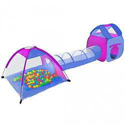 Helloshop26 Tente de jeu pour enfants avec tunnel + 200 balles + sac de transport 08_0000337