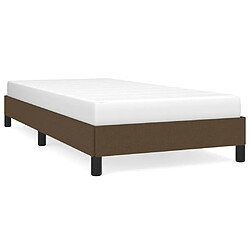 vidaXL Cadre de lit sans matelas marron foncé 80x200 cm tissu