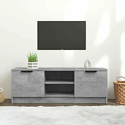 Maison Chic Meuble TV scandinave - Banc TV pour salon Gris béton 102x35x36,5 cm Bois d'ingénierie -MN61471